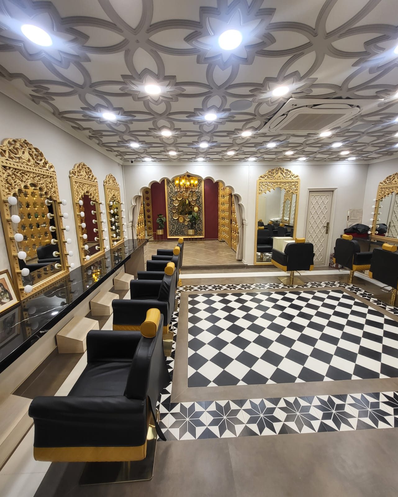 Salon interior by The Design Lingo